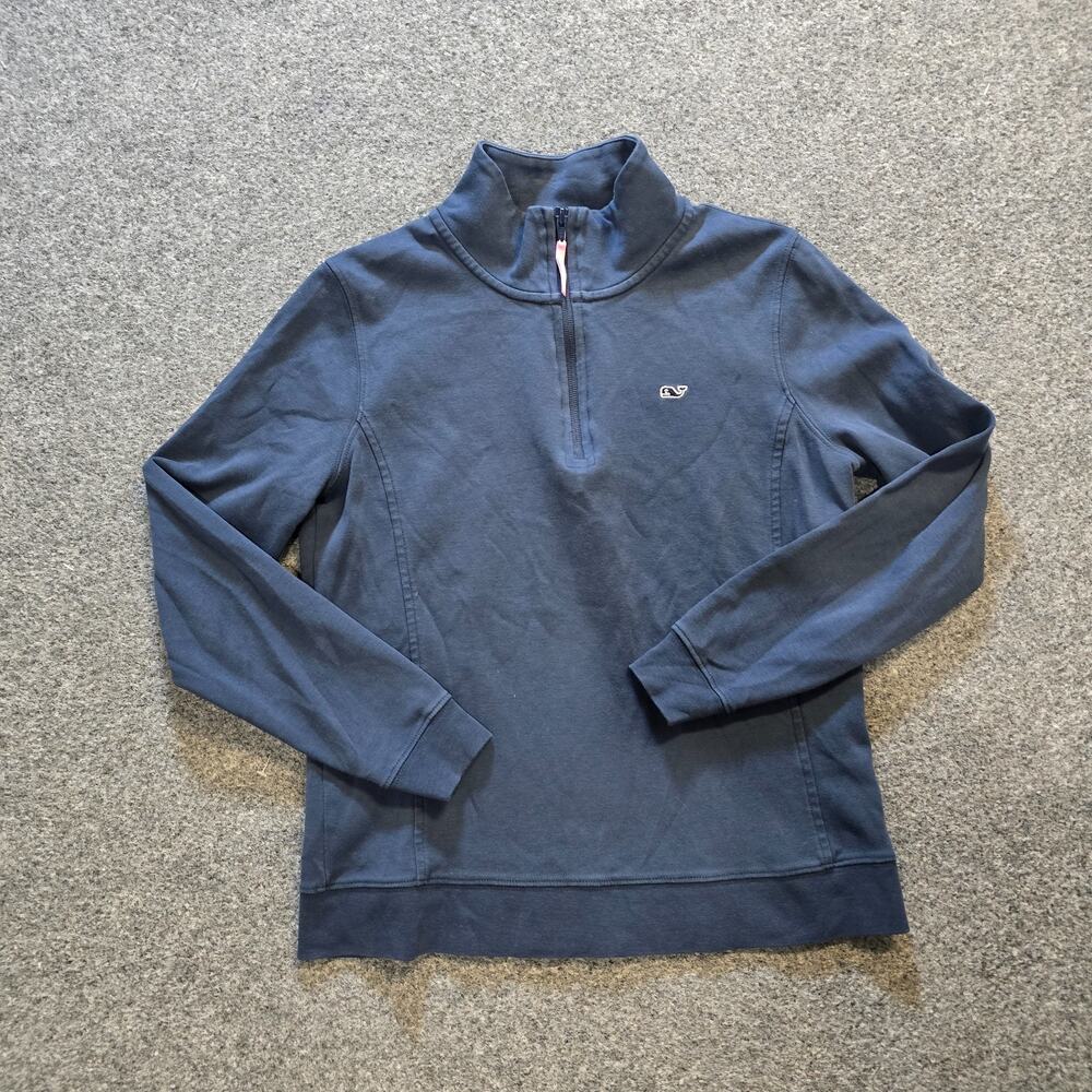 Vineyard Vines Top Womens Size Small Blue 1/4 Zip Long Sleeve Pullover Capsule